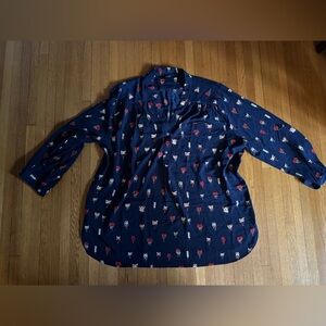 Twee Fun 2 Fun (ModCloth) Owl 3/4 Sleeve Top, Size 3XL, NWOT